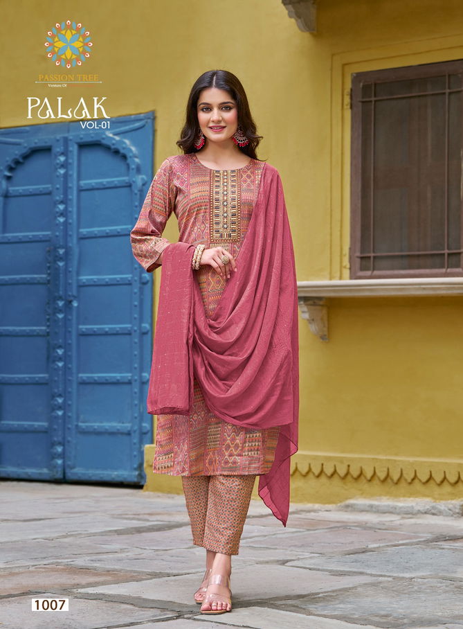 Palak Vol 1 By Passion Tree Straight Cut Kurti With Bottom Dupatta Wholesale Shop In Surat